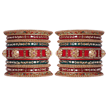 Rajasthani Lac Bangles Wedding Wear Kundan Designer Set