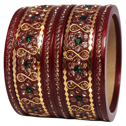 Festival Special Fancy Lac Bangles Set With Latest Stone Design