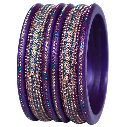 Jaipuri Lac Bangles with Latest Beads & Rhinestone Design