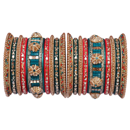 Rajasthani Lac Bangles Wedding Wear Kundan Designer Set