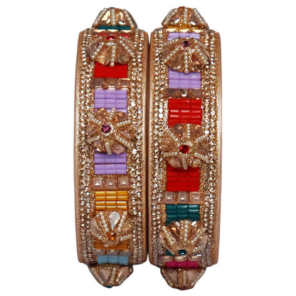 Jaipuri Lac Bangles Kundan Pearl Rhinestone Designer Kada