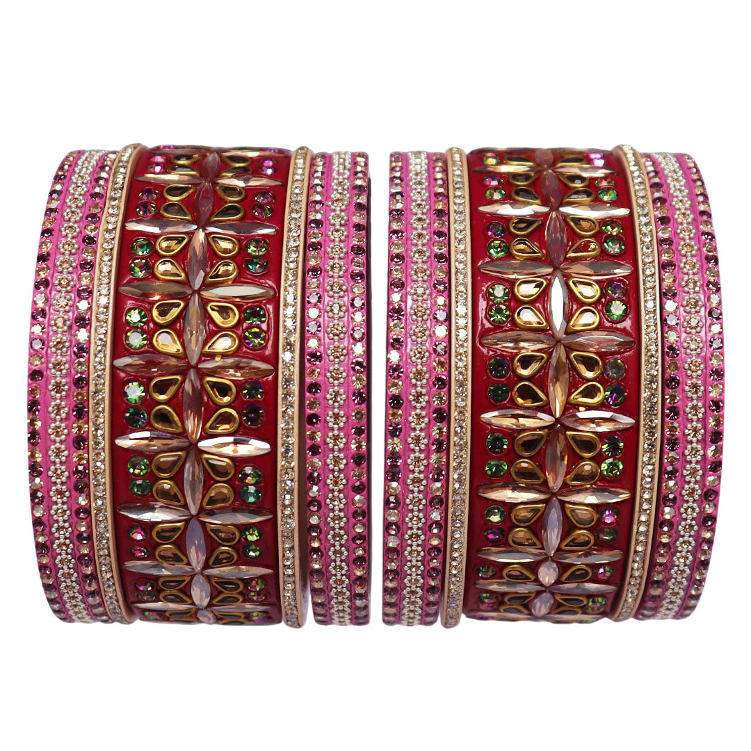 Handmade Rajasthani Kundan Lac Bangles