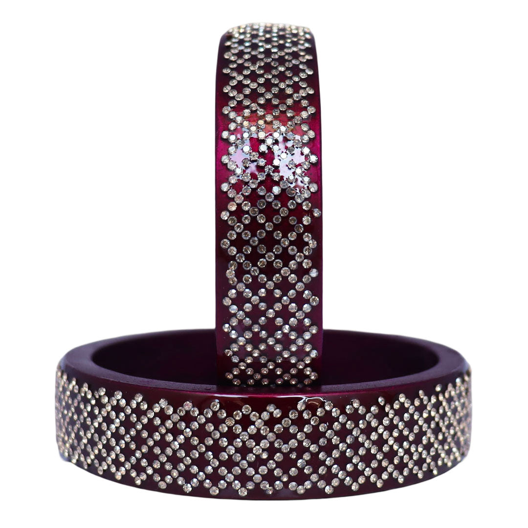 Jaipuri Lac Kada Bangles Set in Latest Rhinestones Design