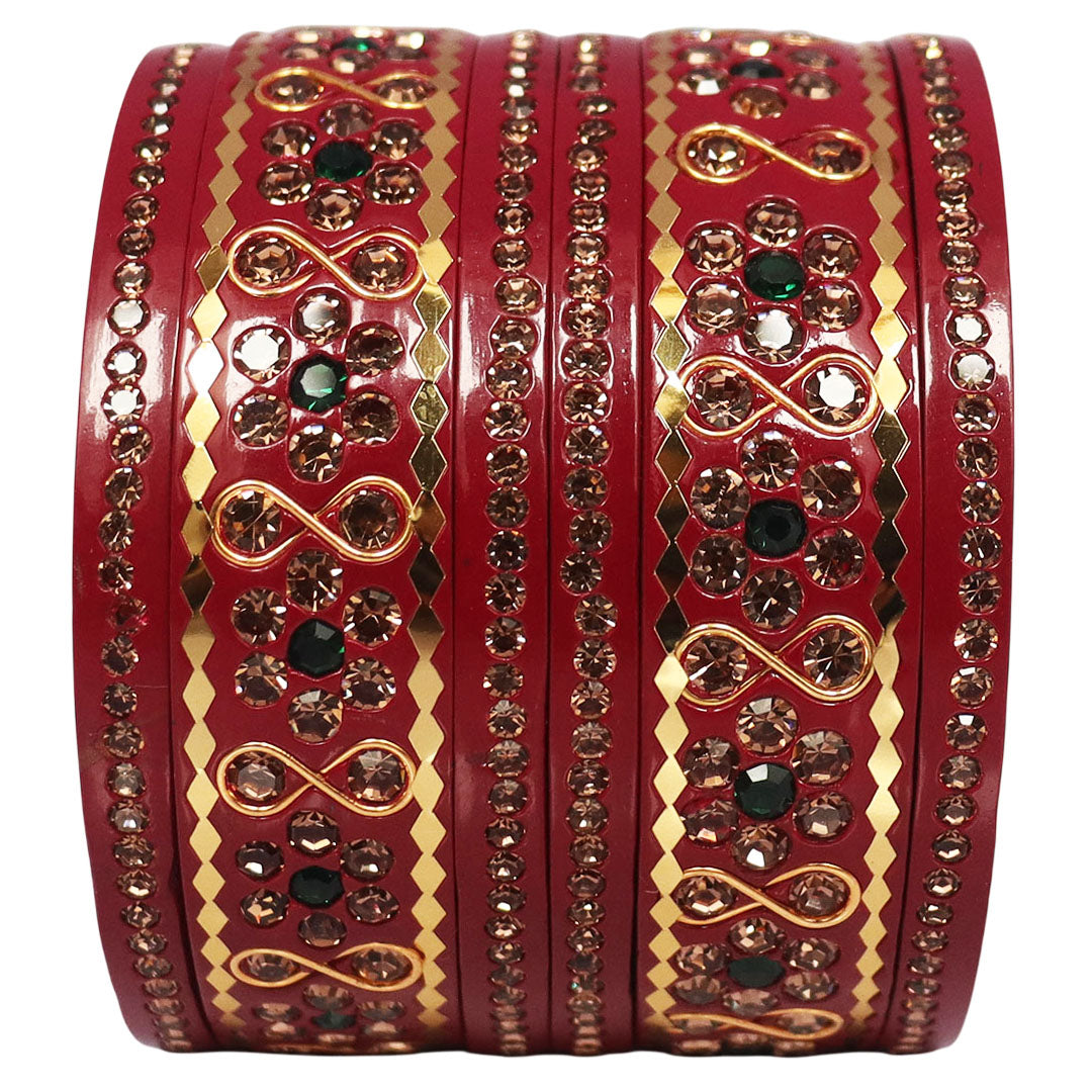 Festival Special Fancy Lac Bangles Set With Latest Stone Design