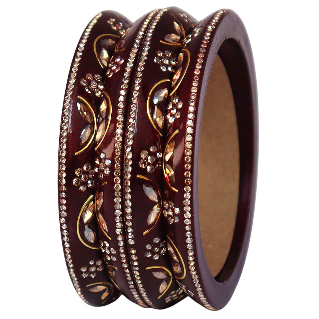 Festival Wear Lac Bangadi Bangles Set in Latest Kundan Design