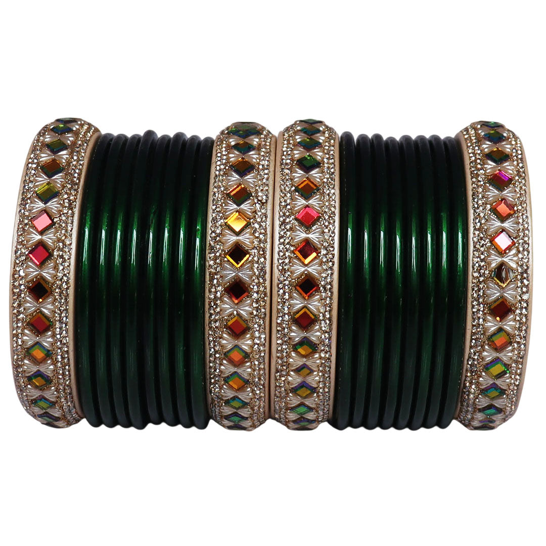 Premium Handmade Pure Lac Bangles Set for Women with Traditional Rajasthani Design by TAJ BRIDAL STORE