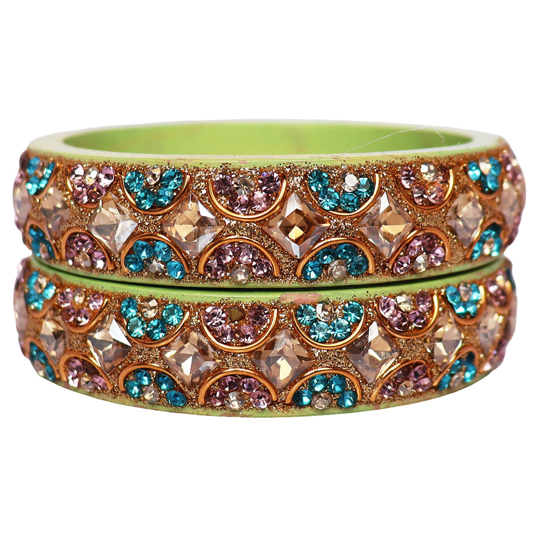 Jaipuri Fancy Lac Kada Bangles For Women With Latest Kundan Design