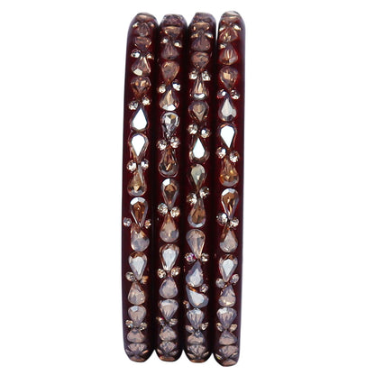 Traditional Stone Studded Lac Bangles For Women's