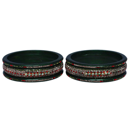 Jaipuri Lac Bangles with Latest Beads & Rhinestone Design