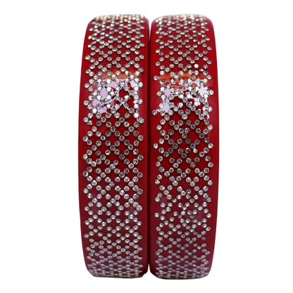 Jaipuri Lac Kada Bangles Set in Latest Rhinestones Design