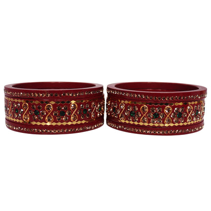 Festival Special Fancy Lac Bangles Set With Latest Stone Design