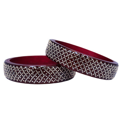 Jaipuri Lac Kada Bangles Set in Latest Rhinestones Design