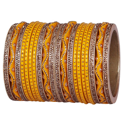 Karwa Chauth Special Designer Lac Bangles Set in Zig-Zag Design