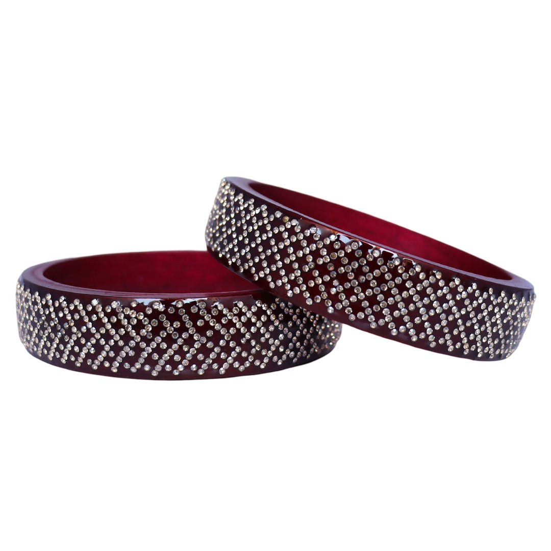 Jaipuri Lac Kada Bangles Set in Latest Rhinestones Design