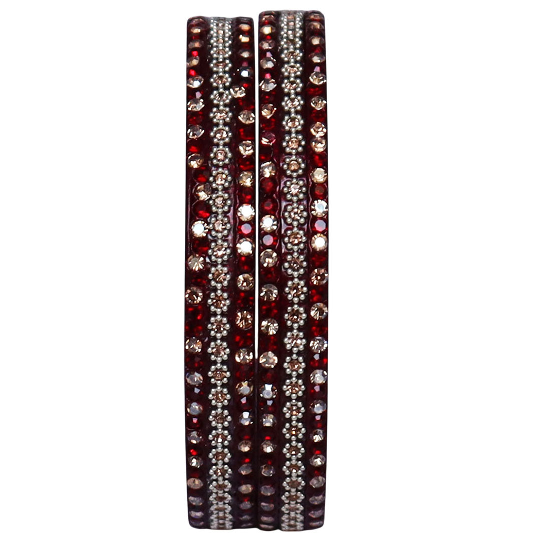 Jaipuri Lac Bangles Artificial Stones Kada Set for Women