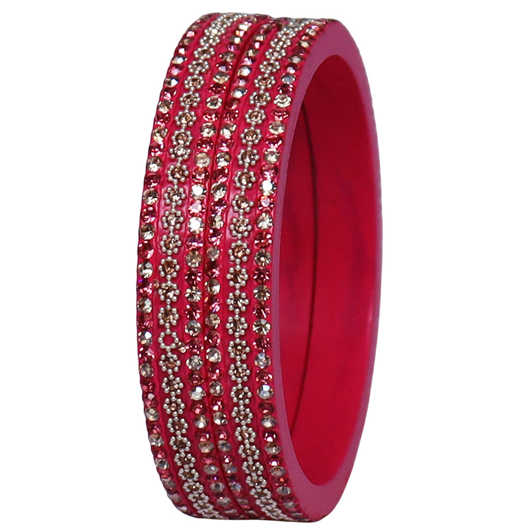 Jaipuri Lac Bangles Artificial Stones Kada Set for Women