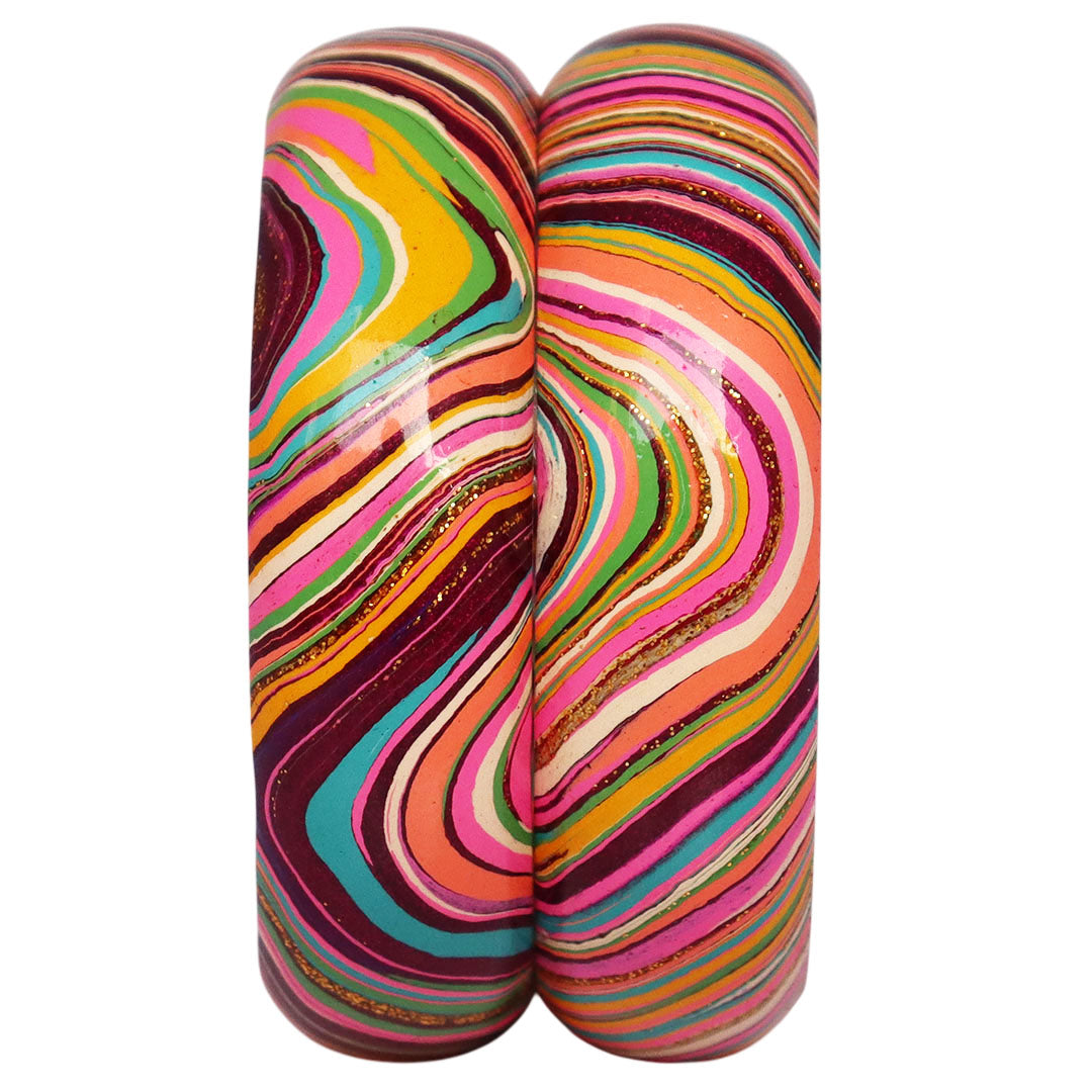 Stylish Wave Pattern Lac Kada Bangles for Wedding & Party Wear