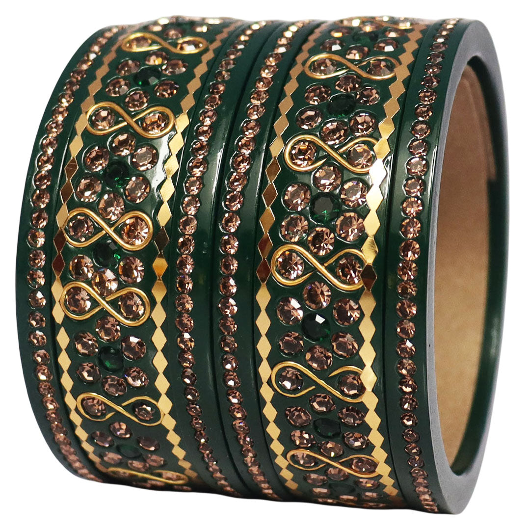 Festival Special Fancy Lac Bangles Set With Latest Stone Design