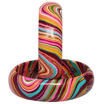 Stylish Wave Pattern Lac Kada Bangles for Wedding & Party Wear