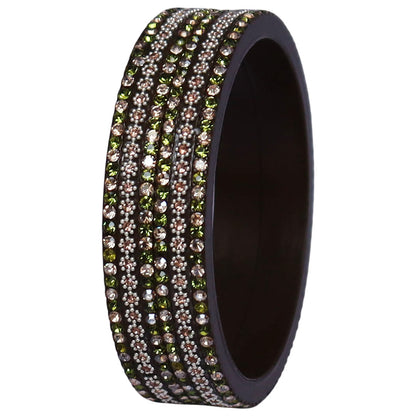Jaipuri Lac Bangles Artificial Stones Kada Set for Women