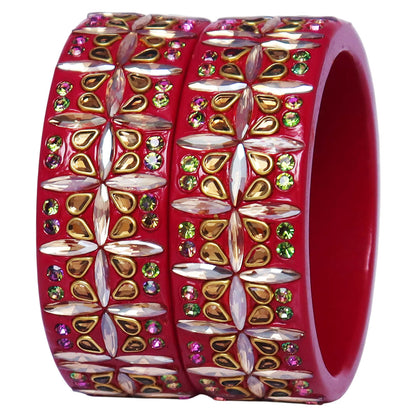 Exclusive Lac Kada Bangles in Latest Artificial Stones Design