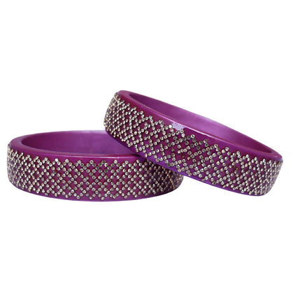 Jaipuri Lac Kada Bangles Set in Latest Rhinestones Design