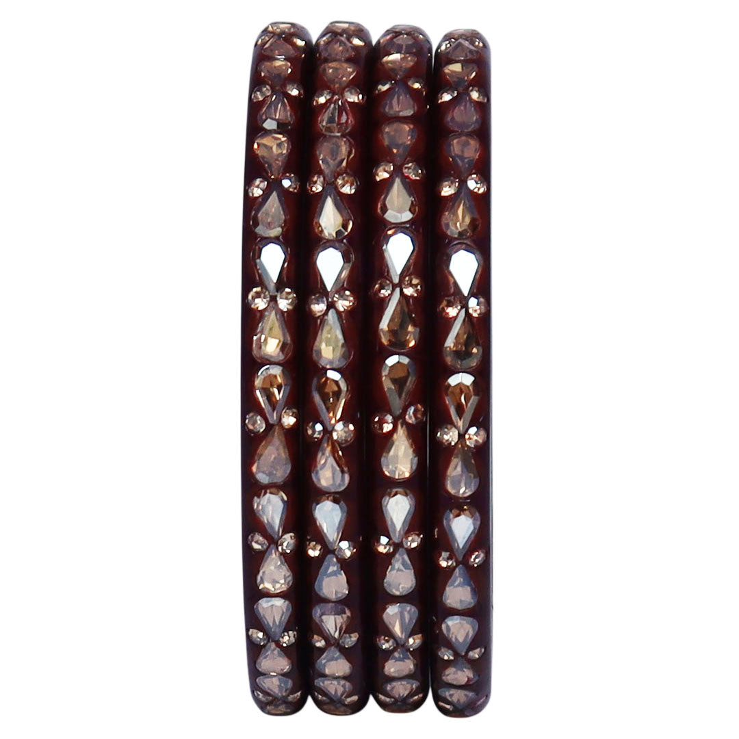 Traditional Stone Studded Lac Bangles For Women's