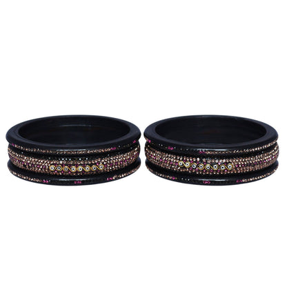 Jaipuri Lac Bangles with Latest Beads & Rhinestone Design