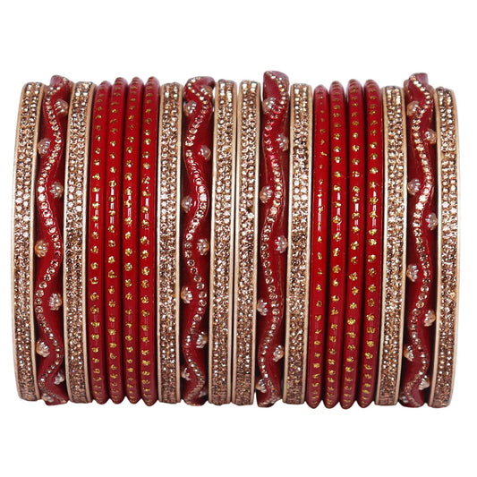 Karwa Chauth Special Designer Lac Bangles Set in Zig-Zag Design