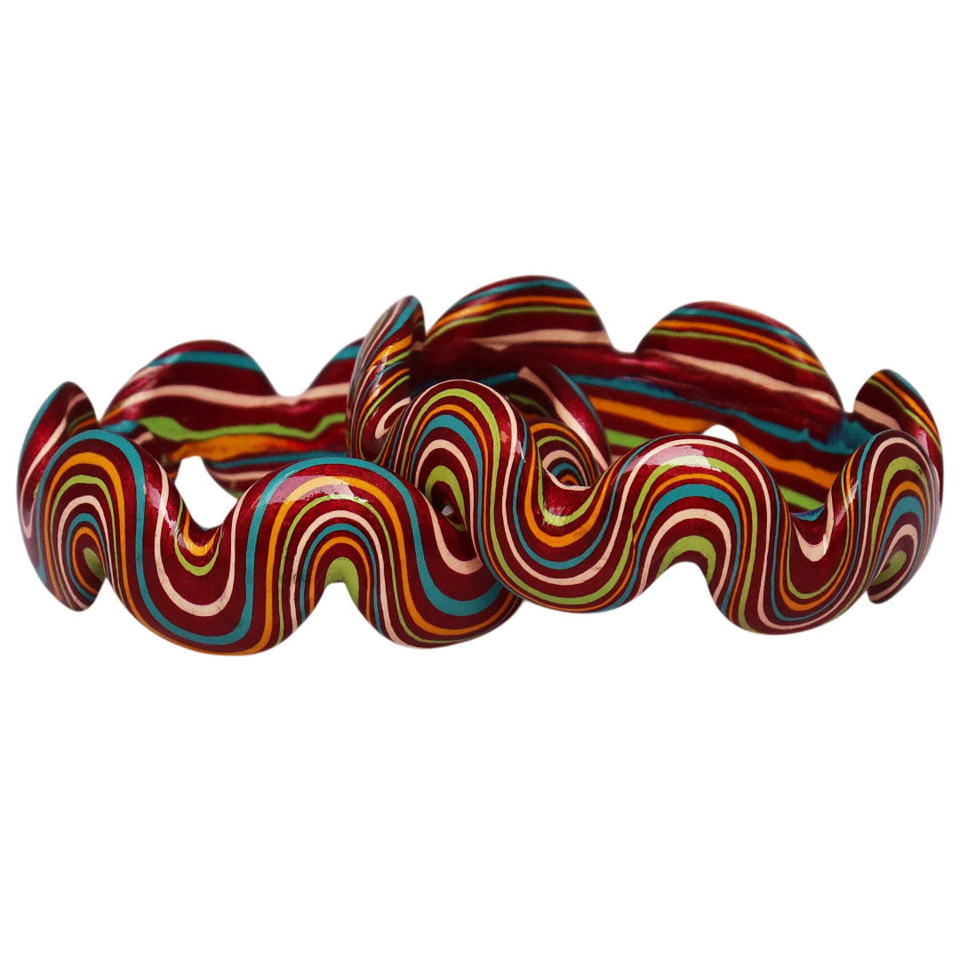 Trendy Wave Pattern Lac Kada for Wedding & Festive Wear