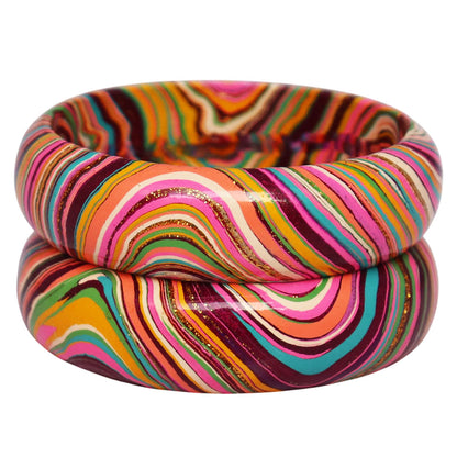 Stylish Wave Pattern Lac Kada Bangles for Wedding & Party Wear