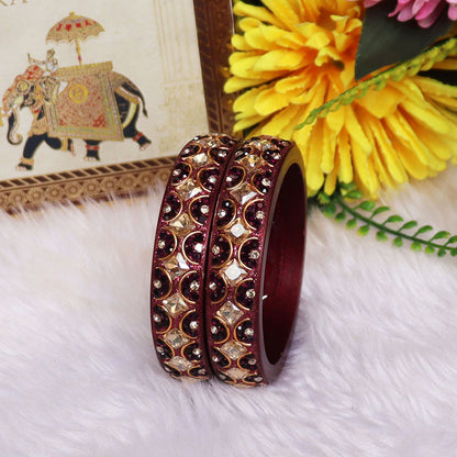 Jaipuri Fancy Lac Kada Bangles For Women With Latest Kundan Design