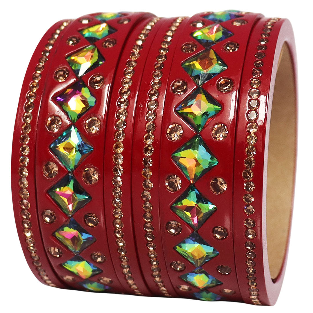 Rakhi Special Traditional Lac Bangles Set With Latest Kundan Design