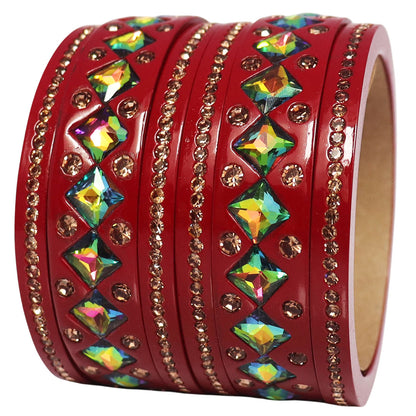 Rakhi Special Traditional Lac Bangles Set With Latest Kundan Design