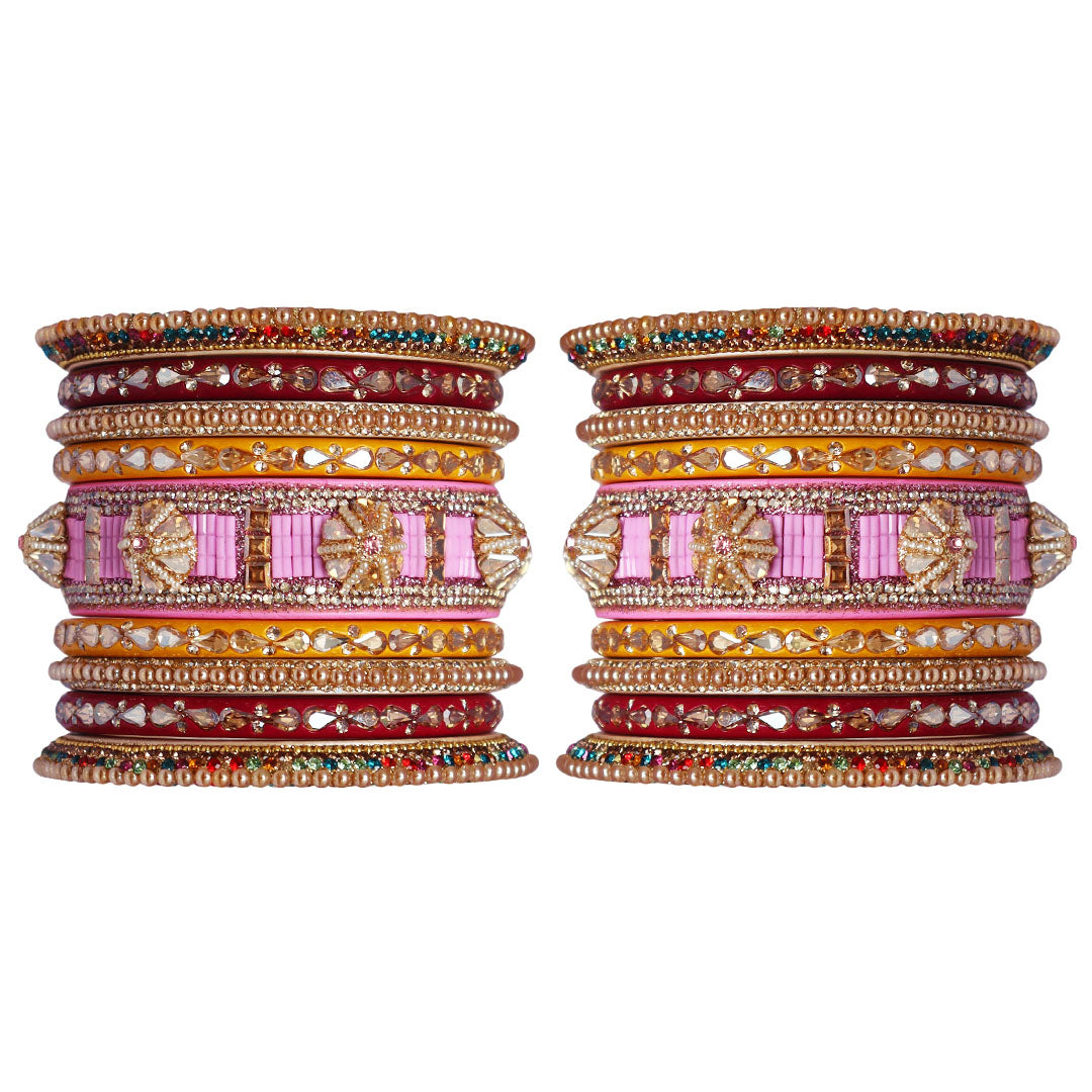 Rajasthani Lac Bangles Wedding Wear Kundan Designer Set