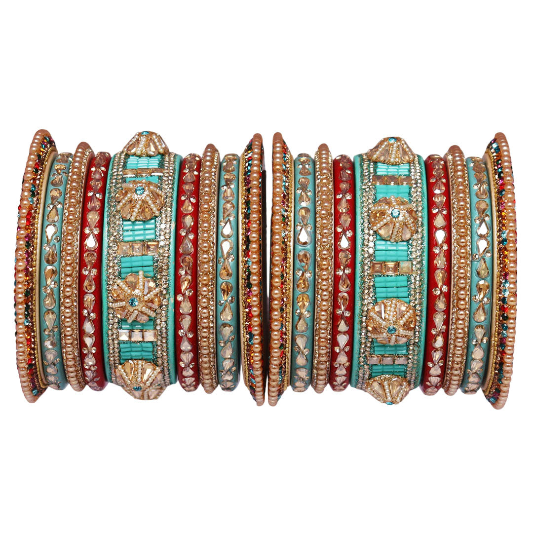 Rajasthani Lac Bangles Wedding Wear Kundan Designer Set