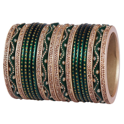 Karwa Chauth Special Designer Lac Bangles Set in Zig-Zag Design