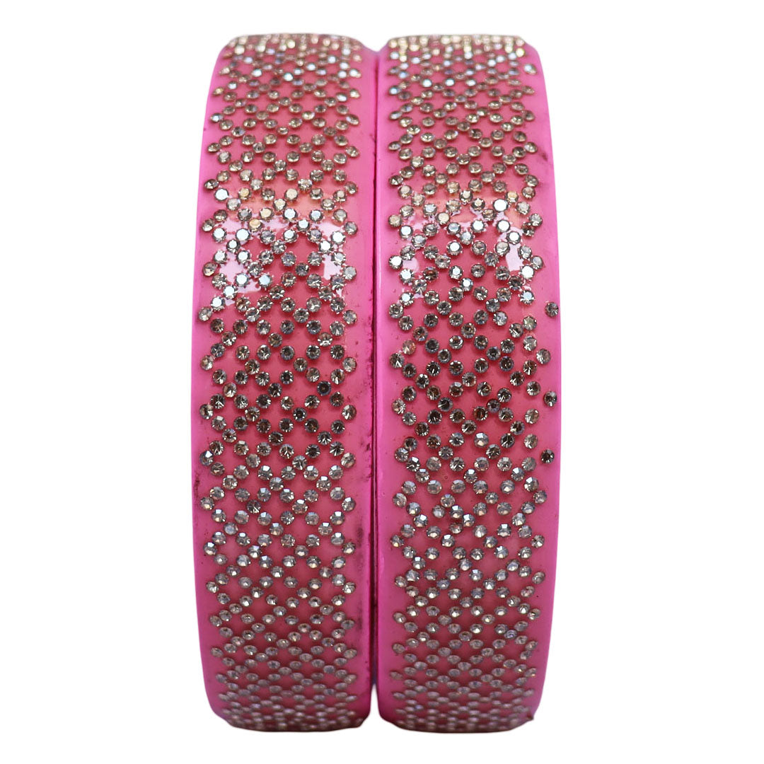 Jaipuri Lac Kada Bangles Set in Latest Rhinestones Design