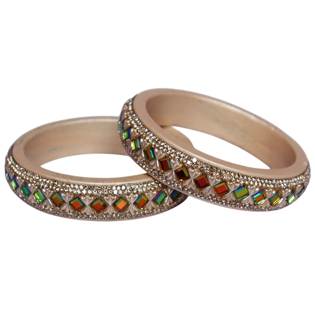 Handmade Rajasthani Glossy Lac Kada Bangles for Festive and Party Wear