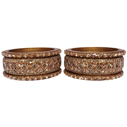 Fancy Short Lac Bangles For Women With Latest Kundan Design
