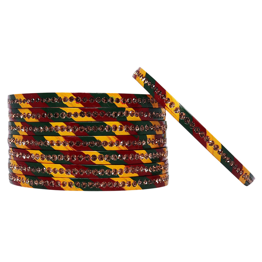 Rajasthani Lahariya Lac Bangles Set Rakhi Gifts for Nanad