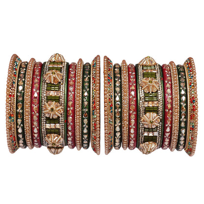 Rajasthani Lac Bangles Wedding Wear Kundan Designer Set