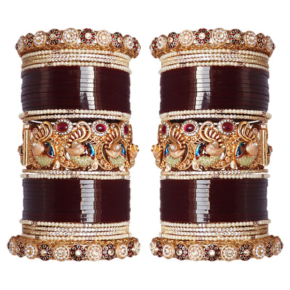 Wedding Bangles For Bride With Latest Peacock Motifs