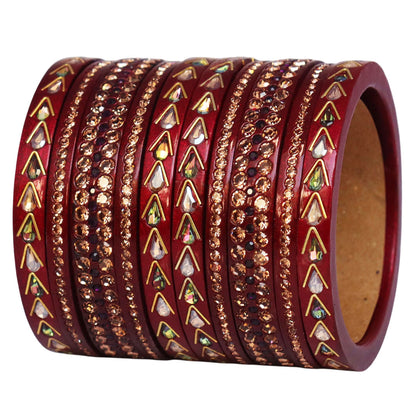 Jaipuri Lac Bangles with Kundan & Artificial Stone Design