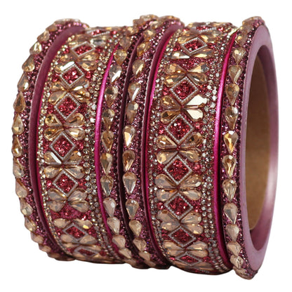 Fancy Short Lac Bangles For Women With Latest Kundan Design