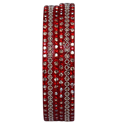 Jaipuri Lac Bangles Artificial Stones Kada Set for Women