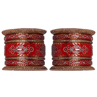 Rajasthani Designer Wedding Chura Set With Latest Kundan Design