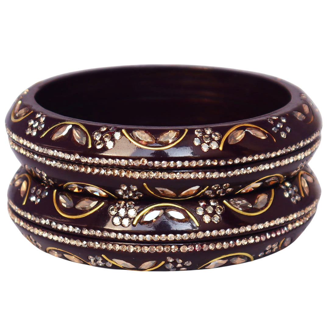 Festival Wear Lac Bangadi Bangles Set in Latest Kundan Design