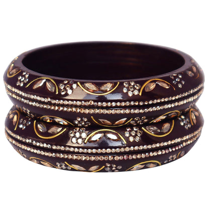 Festival Wear Lac Bangadi Bangles Set in Latest Kundan Design