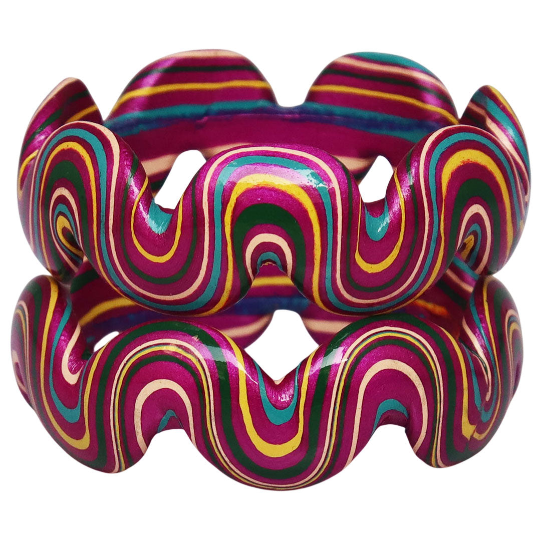 Trendy Wave Pattern Lac Kada for Wedding & Festive Wear